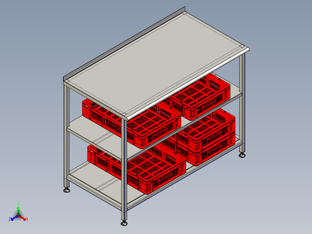 厨房工作台正等轴测图