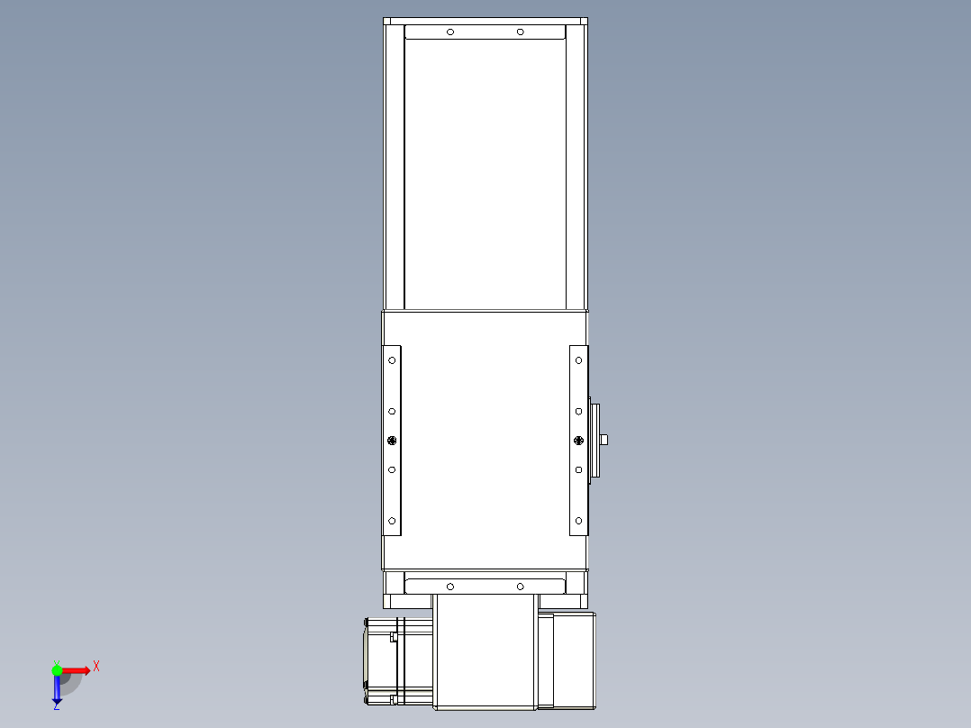 同步带全封闭直线模组TPA-HCB-14D-120-L150-RP-C-P40-N3俯视图