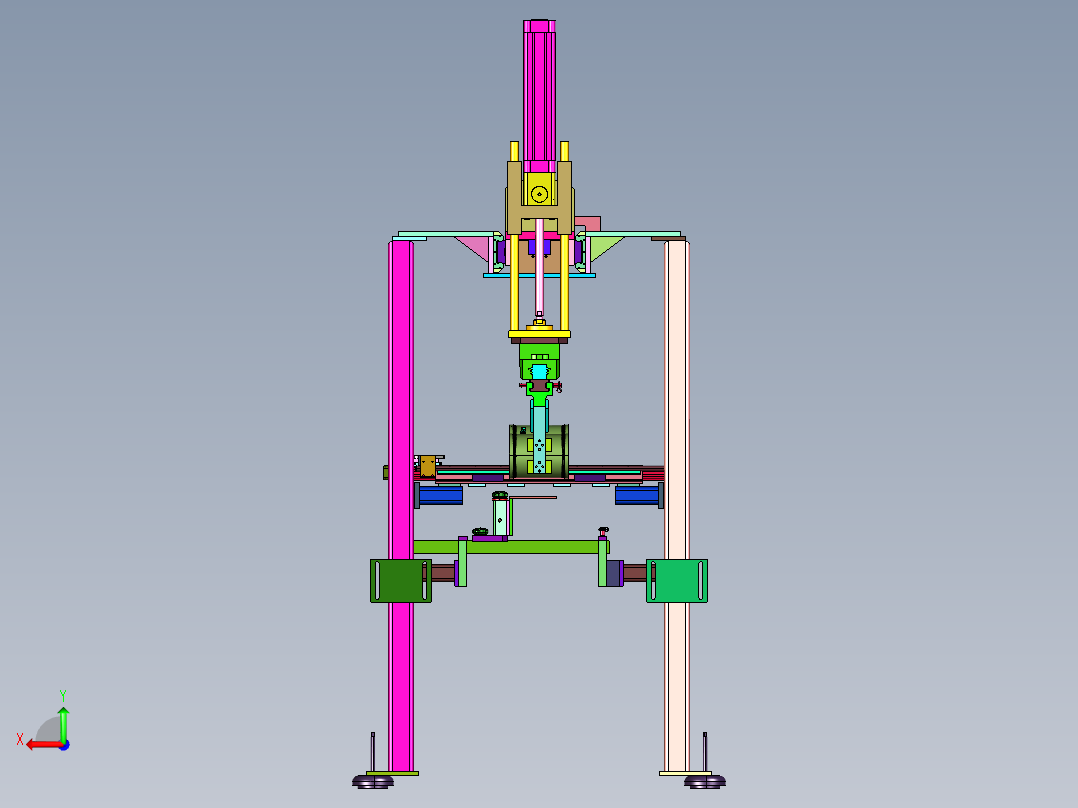 抓取圆柱可以调整的自动抓手后视图