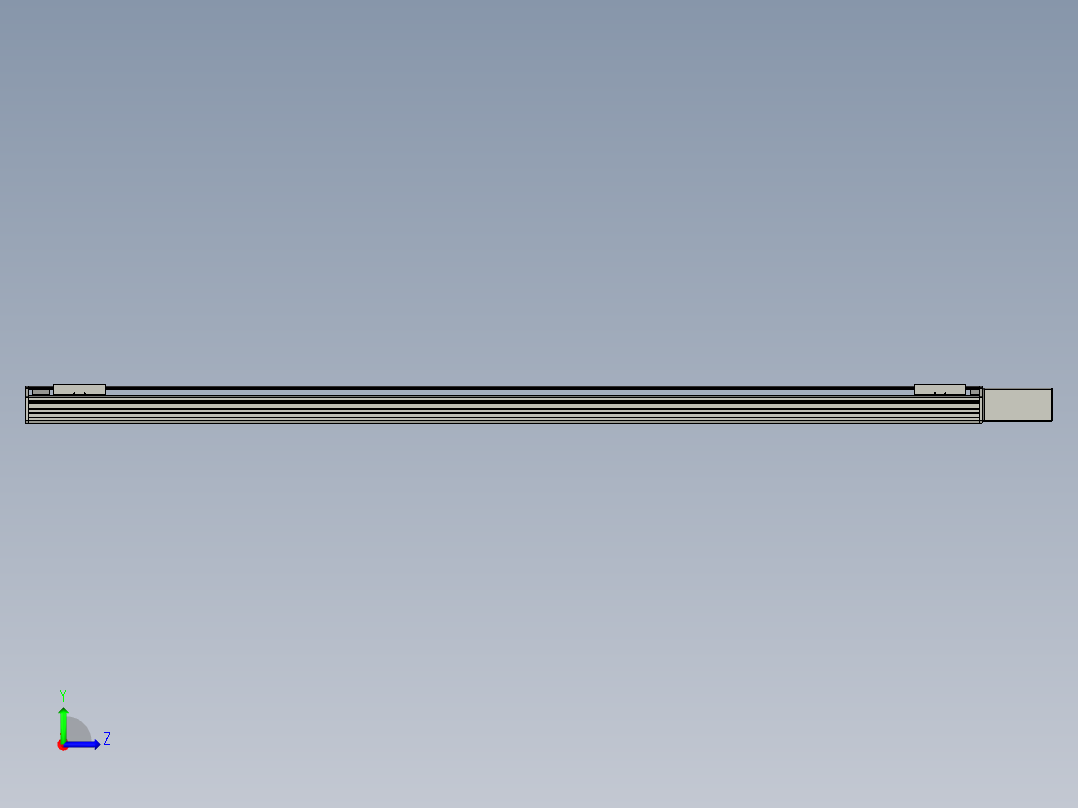 直线模组WG-LHB12-S1800-BL设计图纸左视图