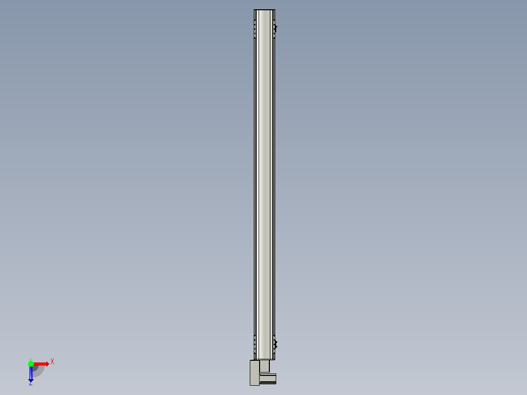 直线模组WG-LHB12-S1800-BL设计图纸俯视图
