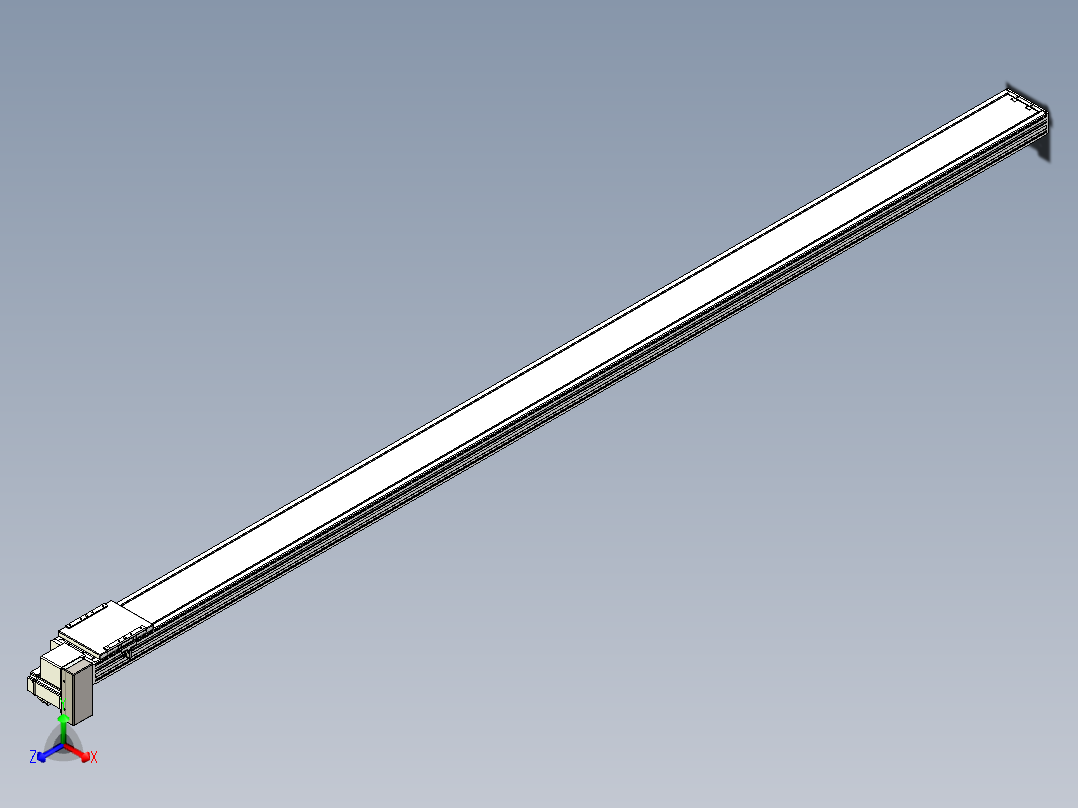 同步带全封闭直线模组TPA-HCB-14D-120-L2950-RP-C-P40-N3正等轴测图