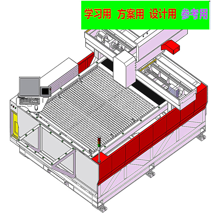 激光切割机3D图纸 自动化设备3D图纸3D模型