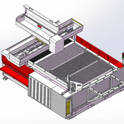 激光切割机3D图纸 自动化设备3D图纸3D模型