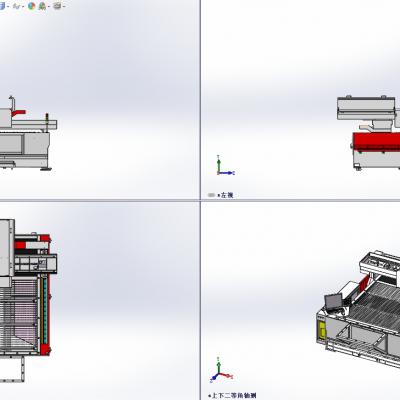 激光切割机3D图纸 自动化设备3D图纸3D模型