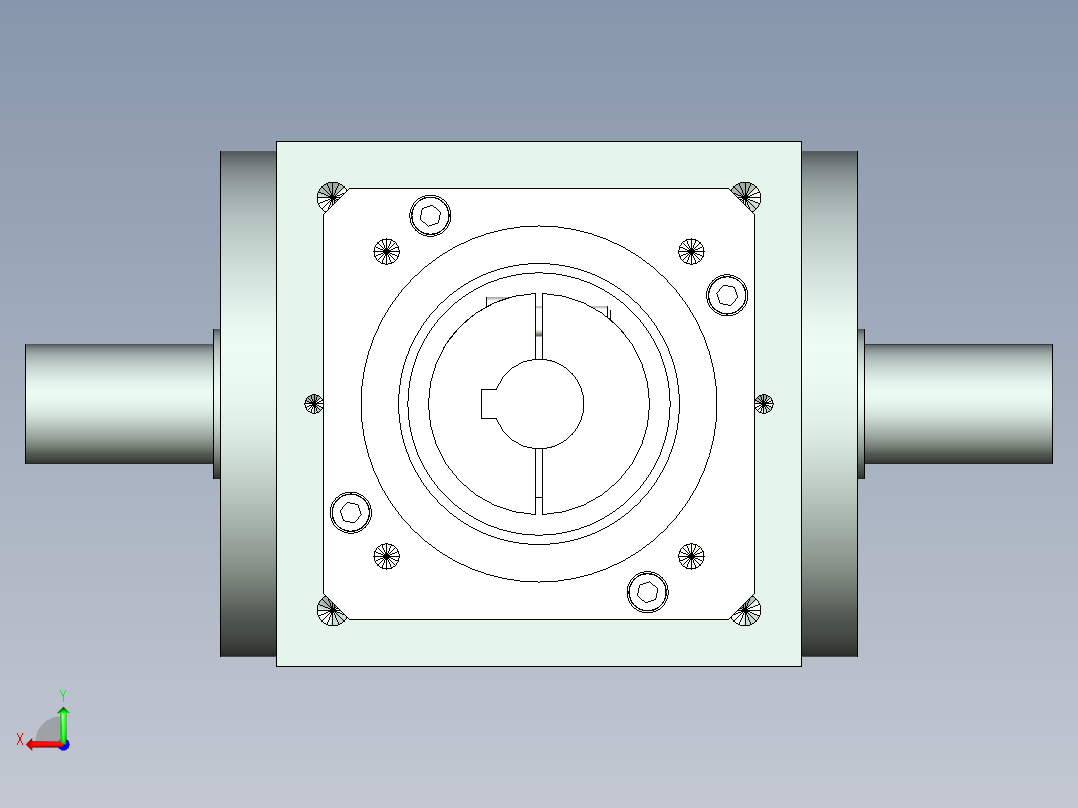 换向器PW140双轴 PGH115-L2 24-95-115-M6-8B.stp后视图