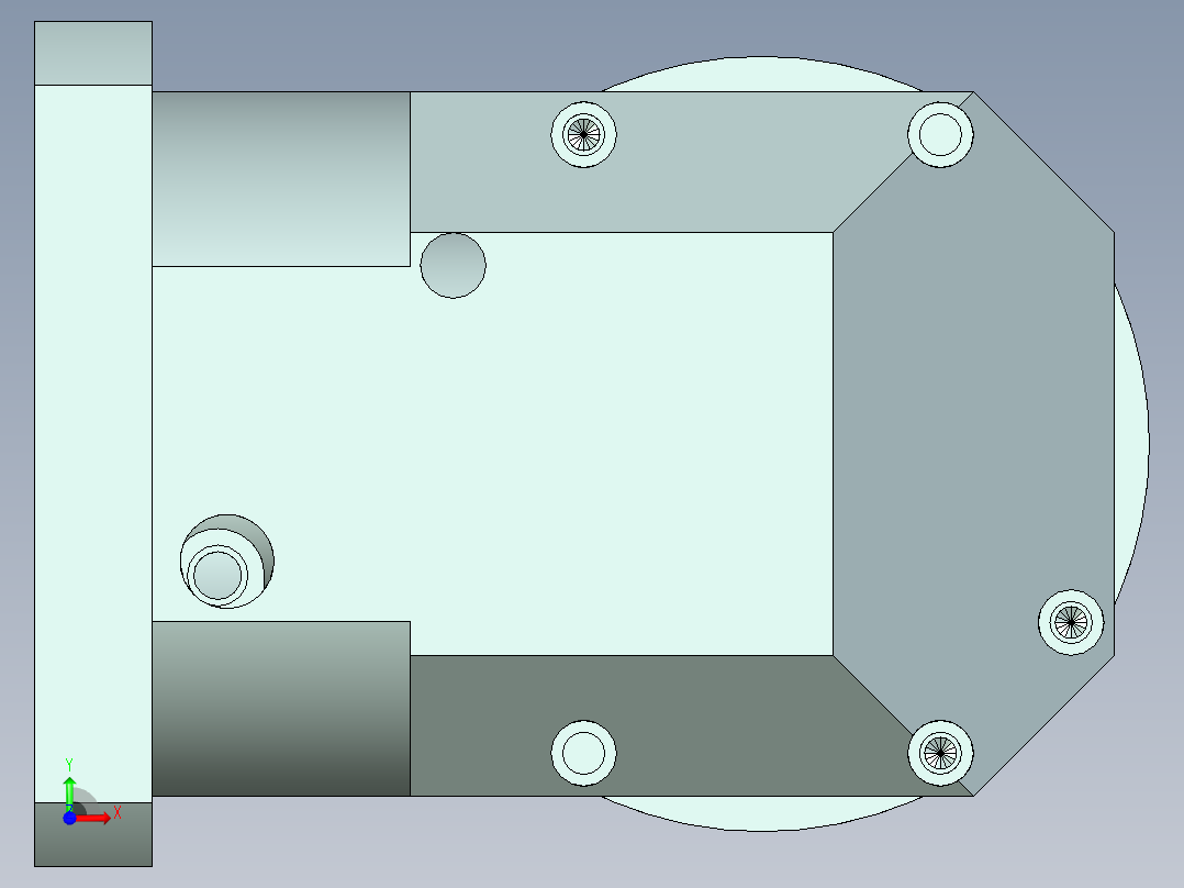 直齿ZPLE160-L2 35-114.3-200-M12.stp前视图