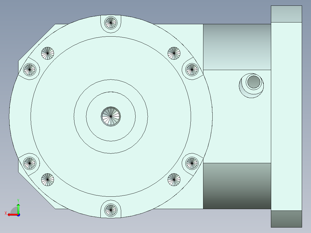 直齿ZPLE160-L2 35-114.3-200-M12.stp后视图