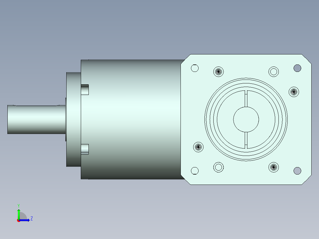 直齿ZPLE160-L2 35-114.3-200-M12.stp左视图