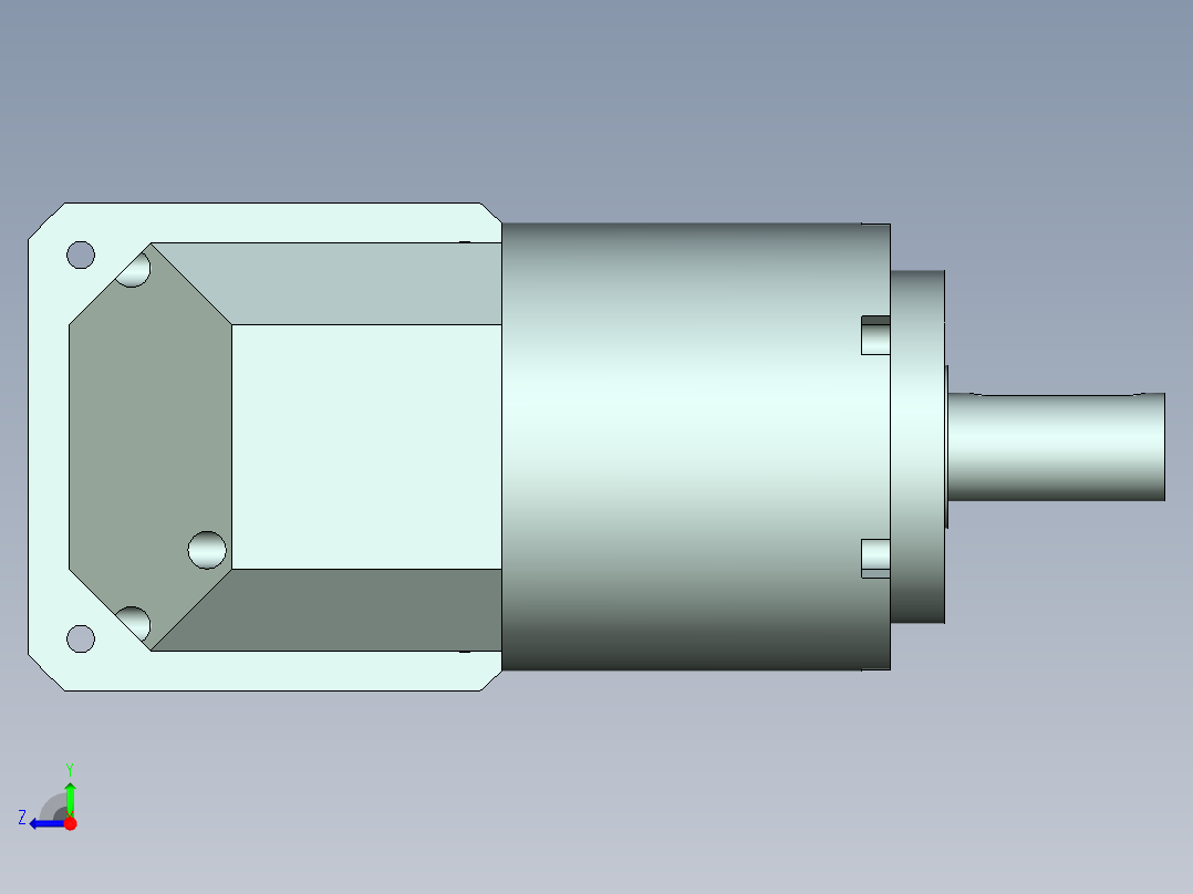 直齿ZPLE160-L2 35-114.3-200-M12.stp右视图