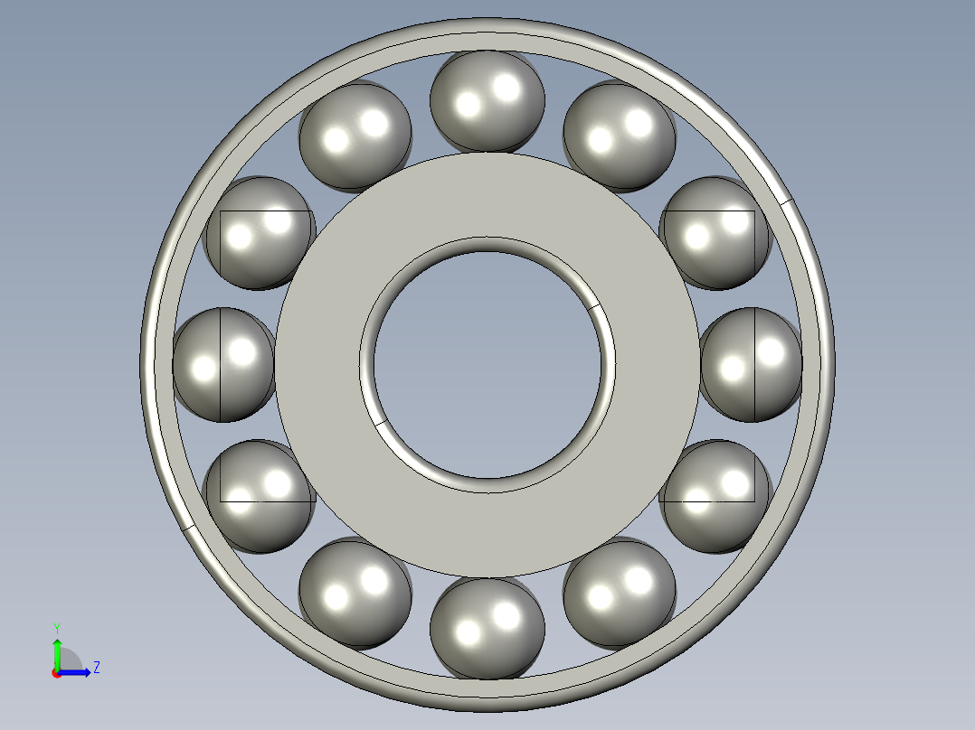 深沟球轴承6403左视图