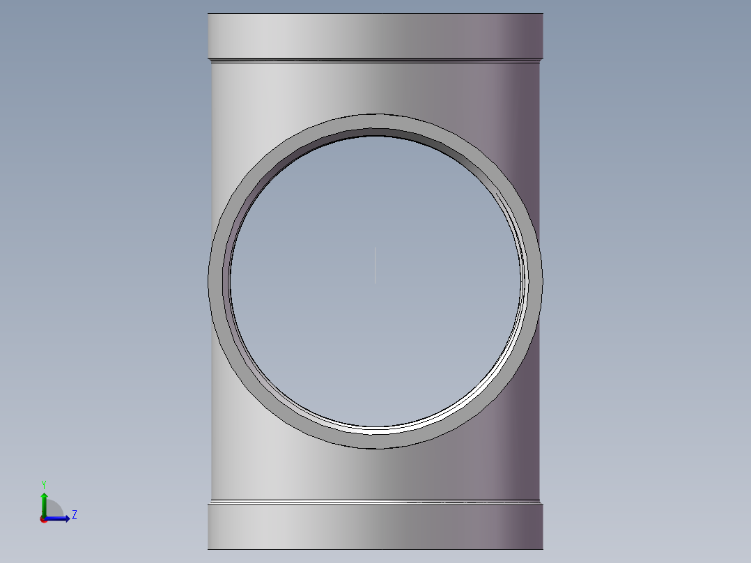 四通-等径内丝 DN80左视图