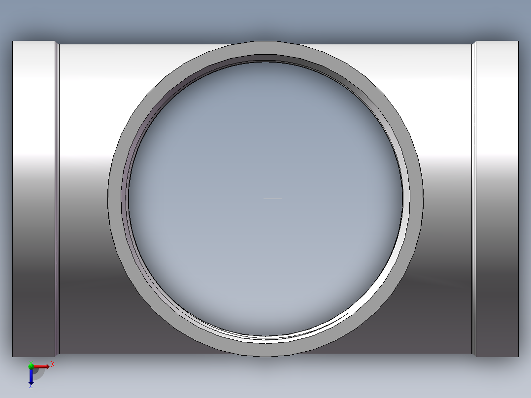 四通-等径内丝 DN80俯视图