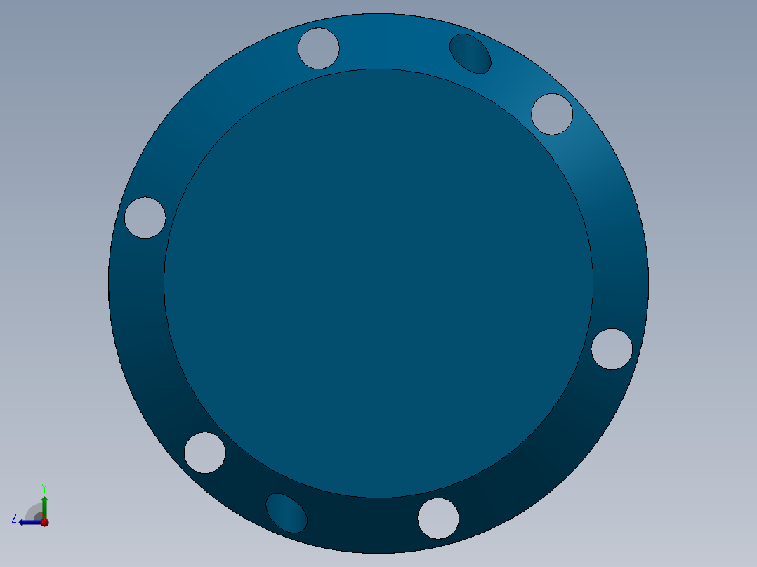 斜盘式轴向柱塞泵右视图