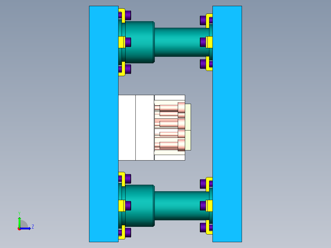 航模关键件冲压模型注塑模具左视图