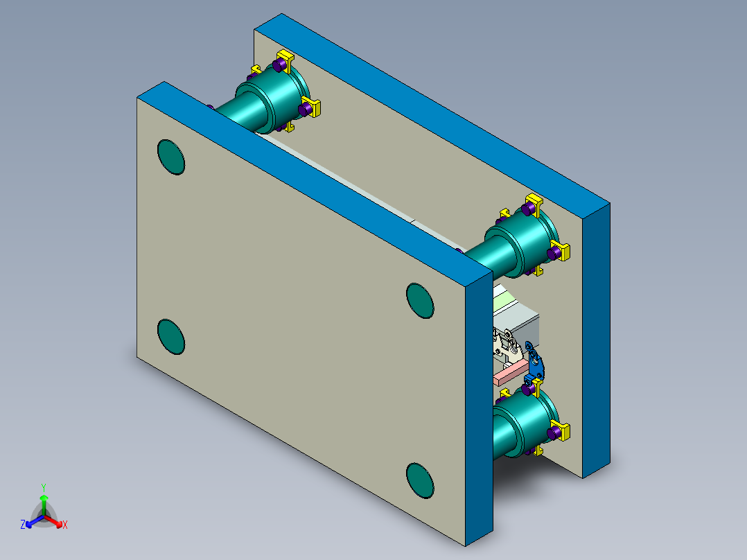 航模关键件冲压模型注塑模具正等轴测图
