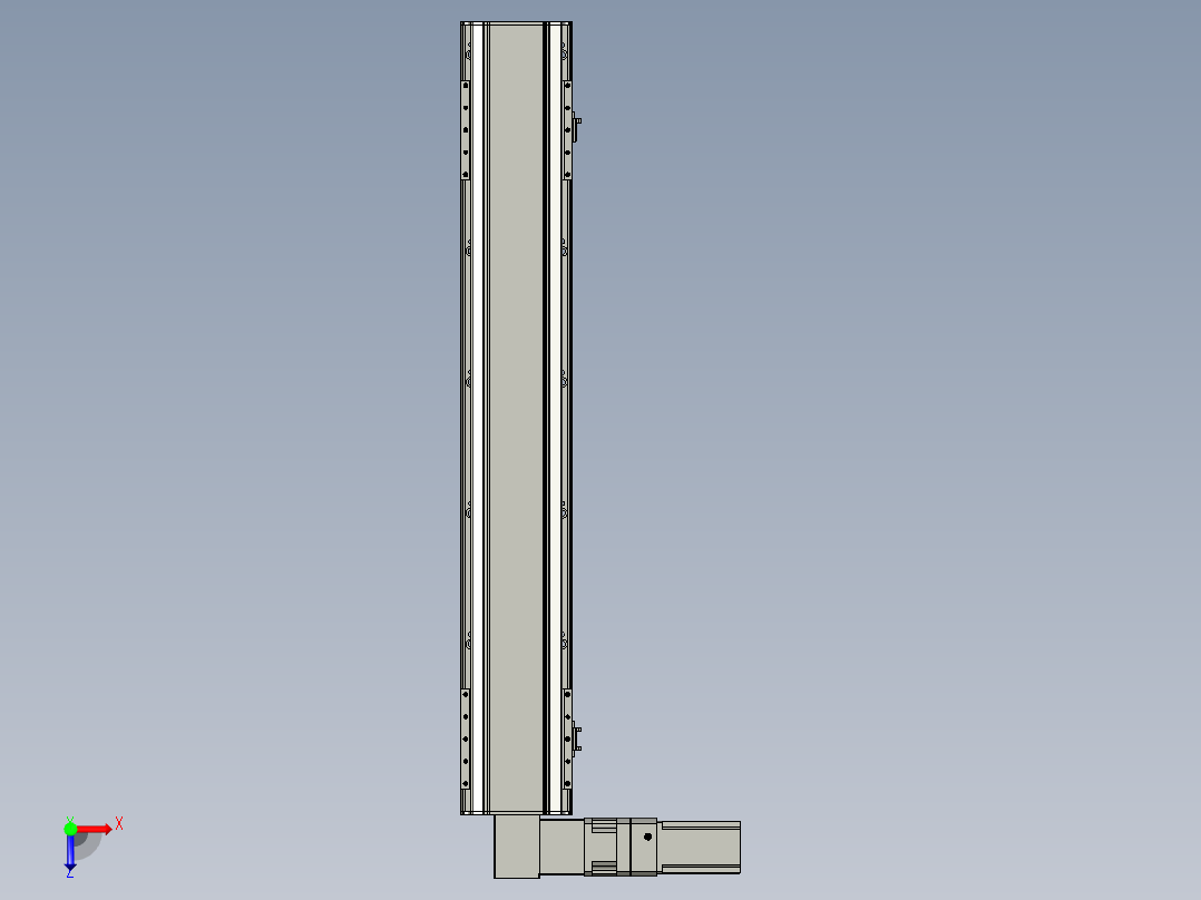 直线模组LHB17-L40-S900-L(B)设计图纸俯视图