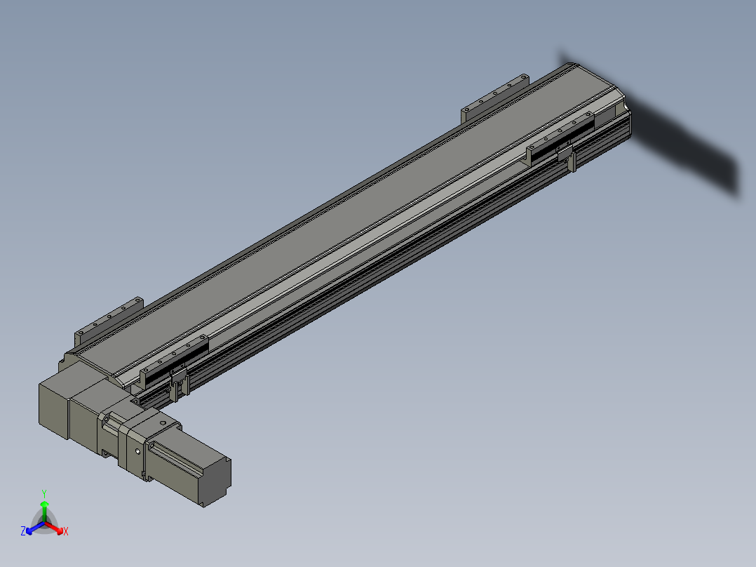 直线模组LHB17-L40-S900-L(B)设计图纸正等轴测图