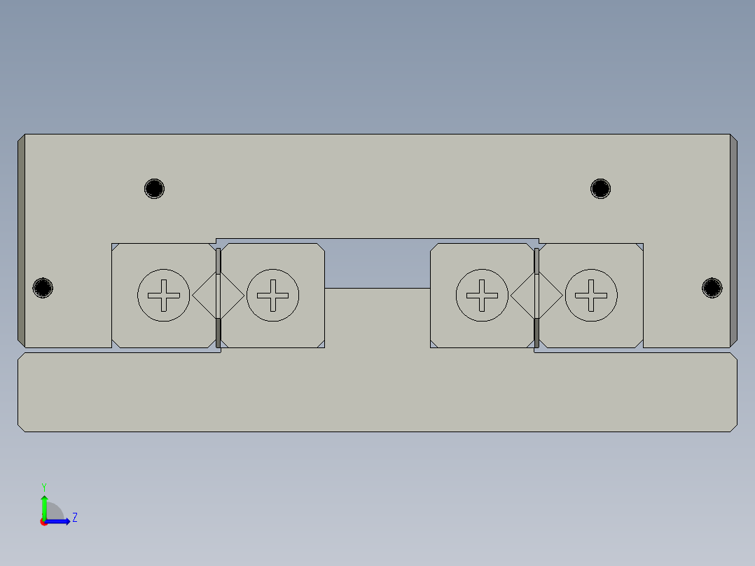 THK交叉滚柱滑台3D模型IGS格式左视图