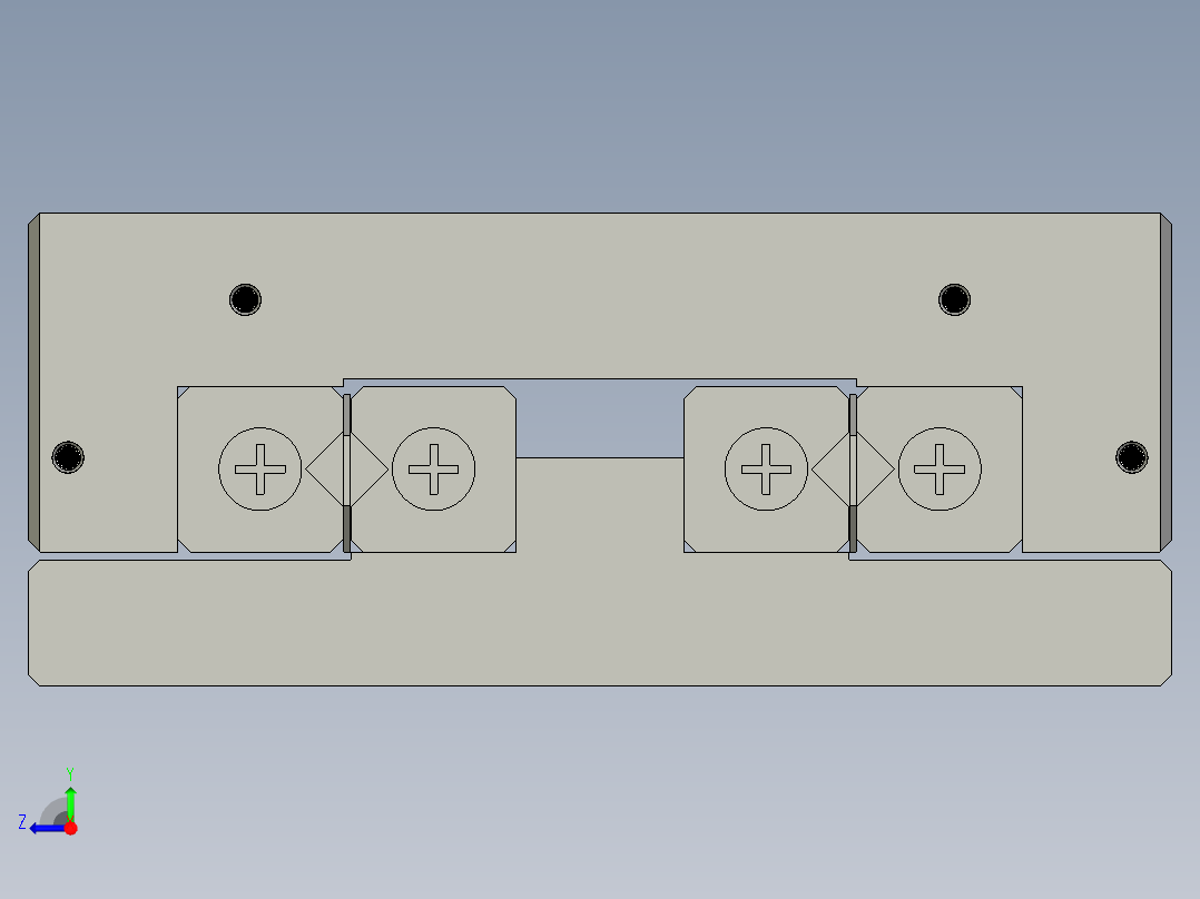 THK交叉滚柱滑台3D模型IGS格式右视图