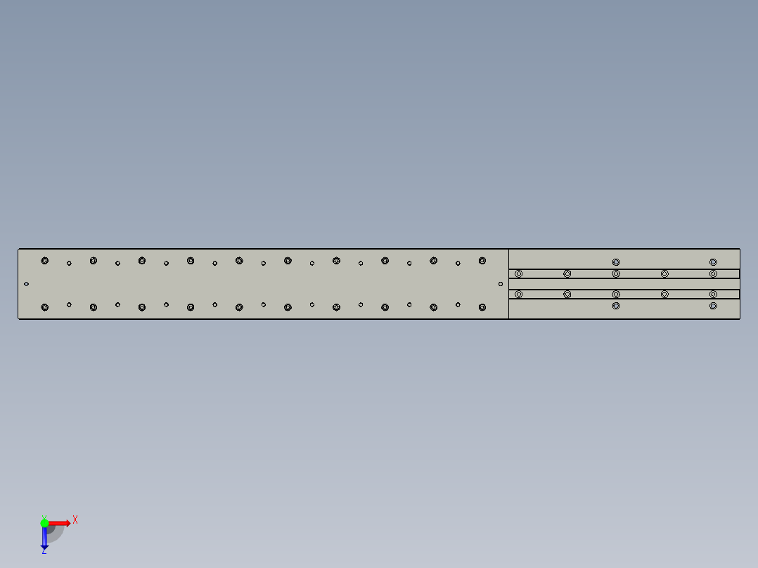 THK交叉滚柱滑台3D模型IGS格式俯视图