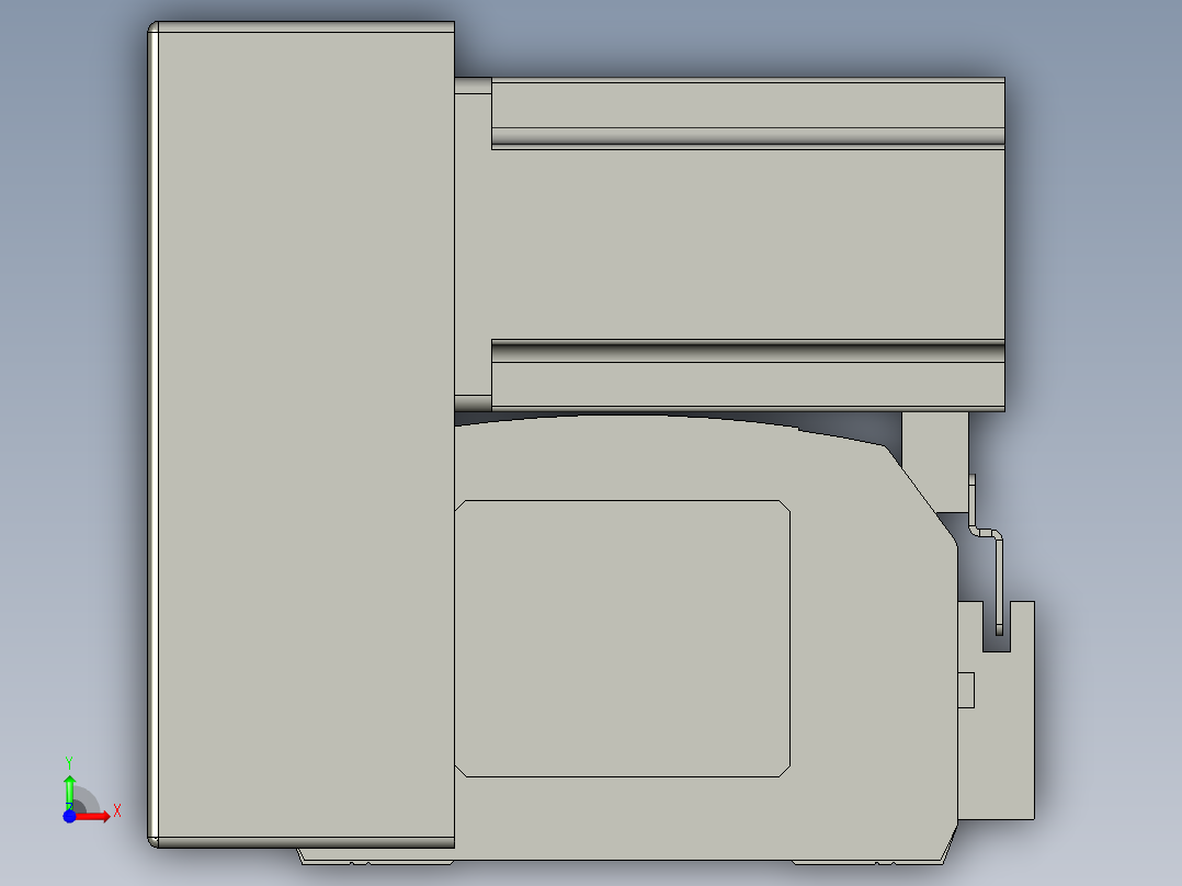 直线模组WG-LHB12-S450-LU设计图纸前视图