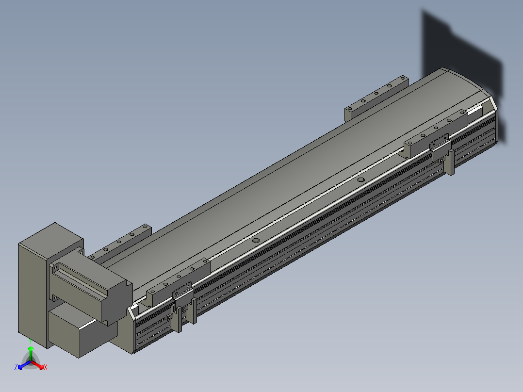 直线模组WG-LHB12-S450-LU设计图纸正等轴测图