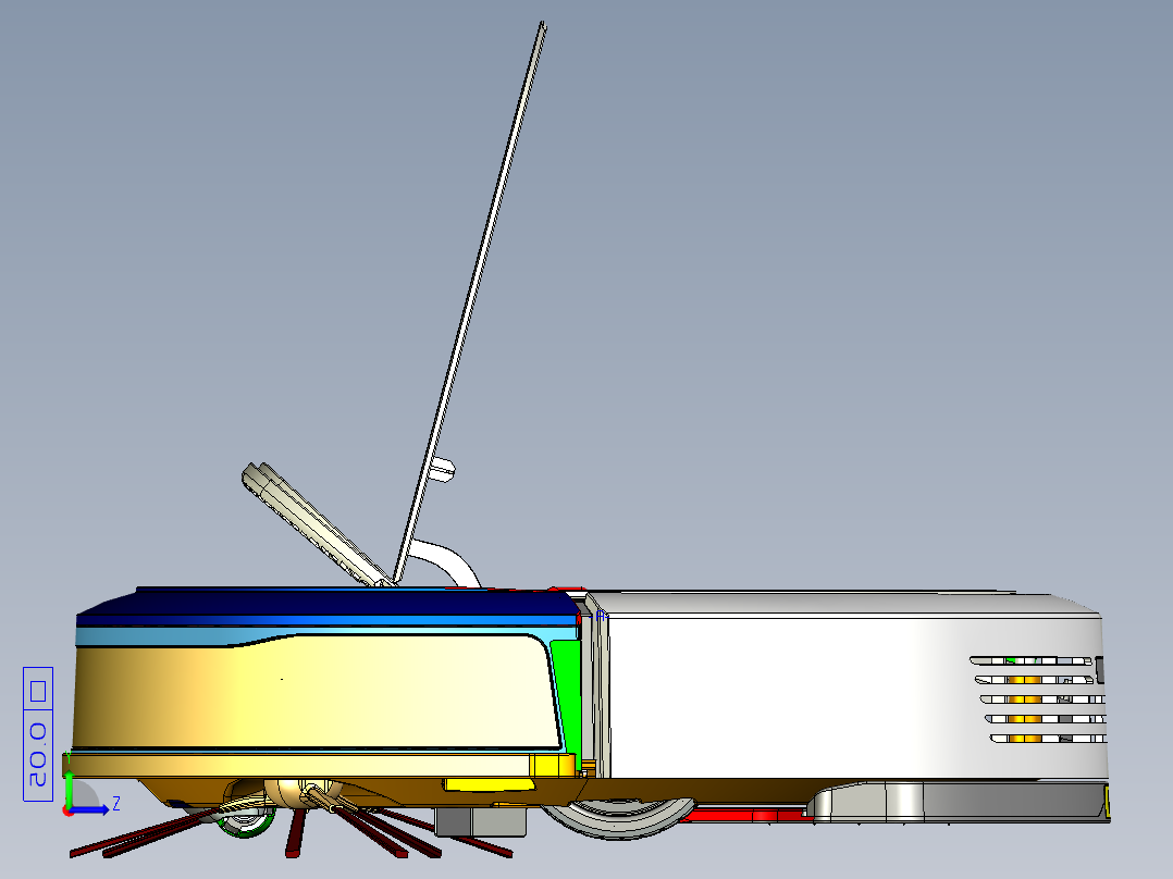 家用扫地机器人cero4.0可编辑左视图