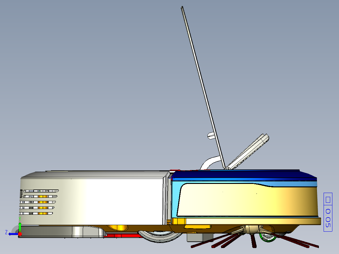 家用扫地机器人cero4.0可编辑右视图