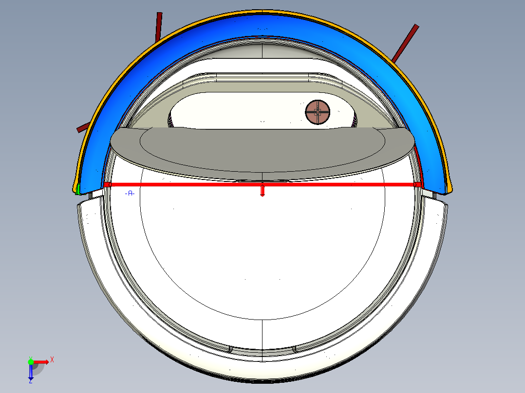 家用扫地机器人cero4.0可编辑俯视图