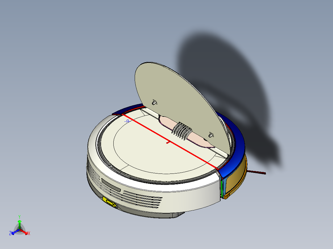 家用扫地机器人cero4.0可编辑正等轴测图