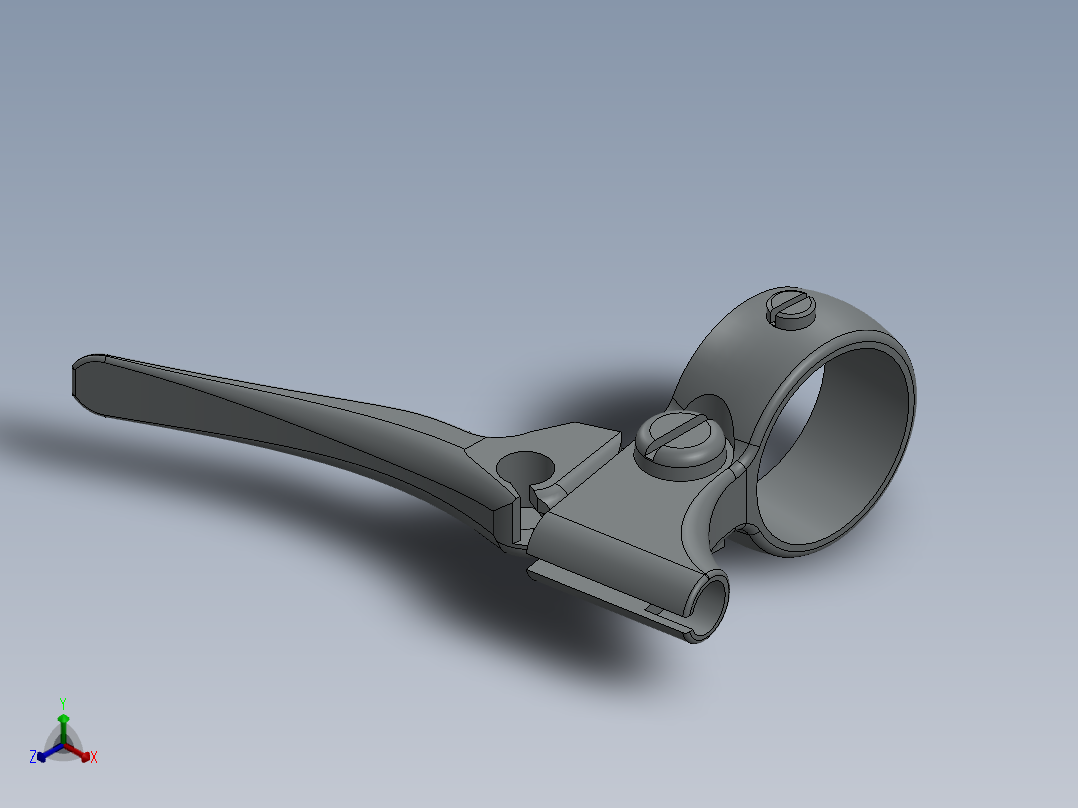 摩托车-车把控制杆正等轴测图