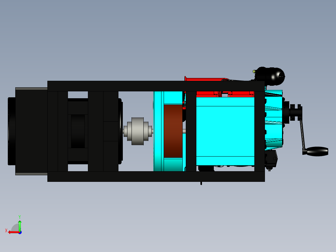 Petter ph2发电机模型3D图纸 IGS格式后视图