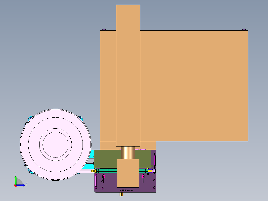 元器件打码设备左视图