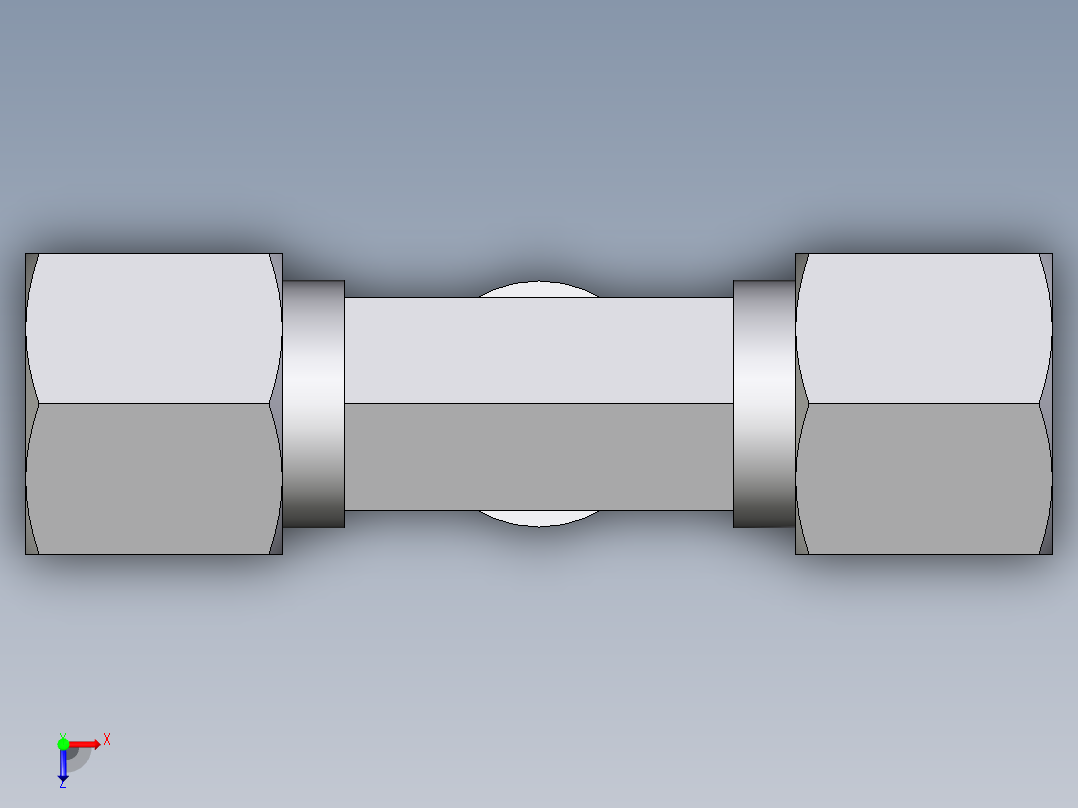 卡套式工业通用硬管接头EO_Male_stud_run_tee_TE08LR71俯视图