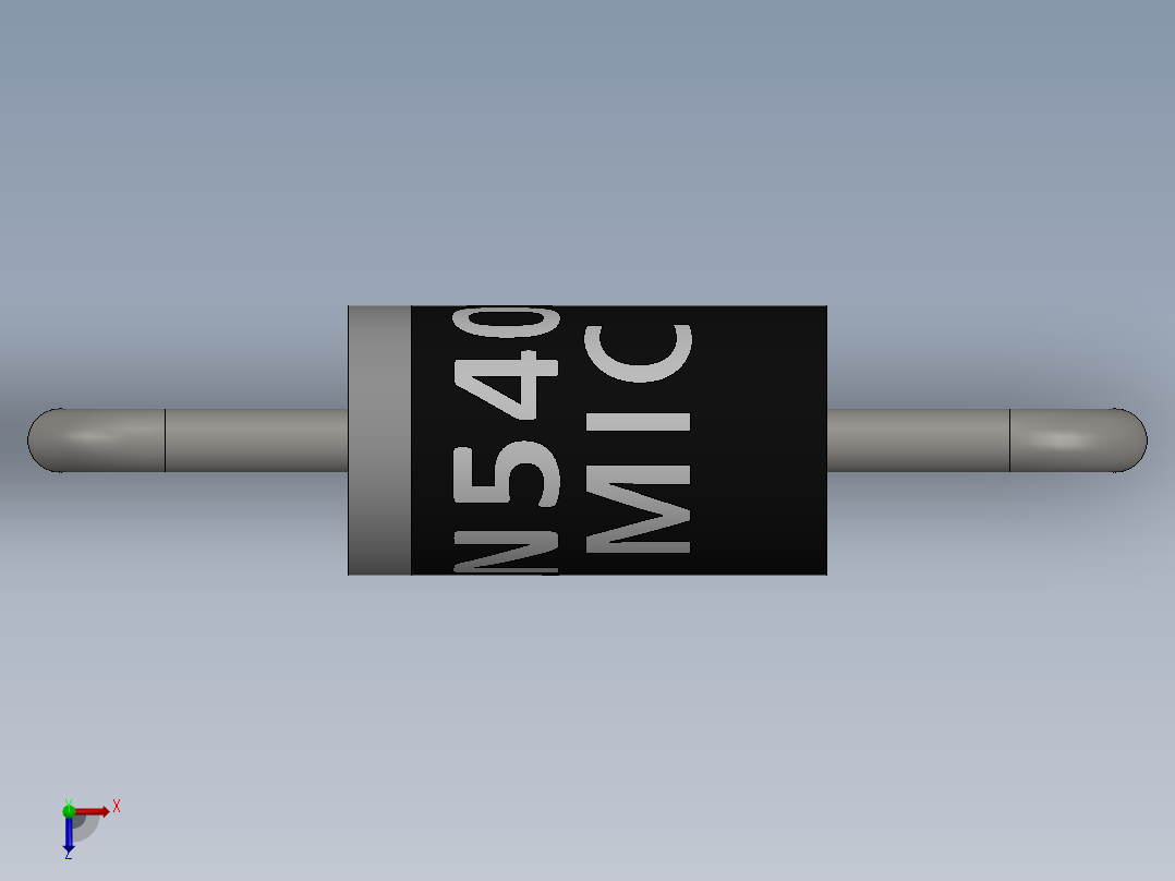 电容器 二极管 电阻器-Rectifier Diode 1N5406俯视图