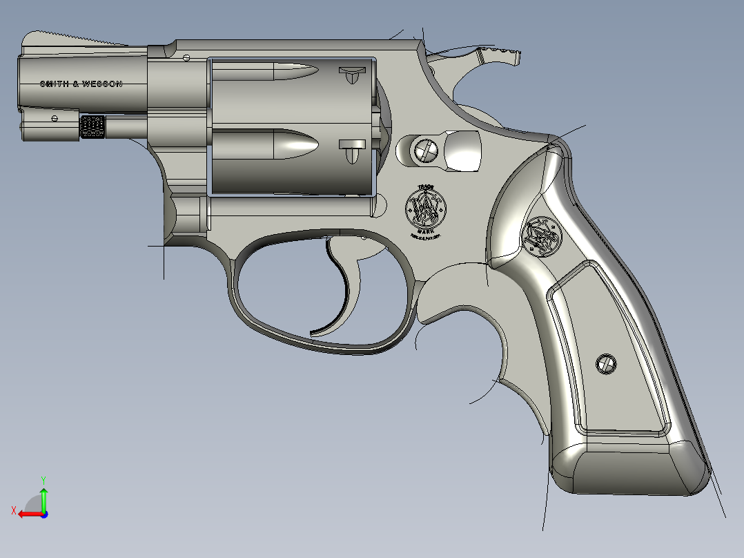 S&W Mod玩具手gun后视图
