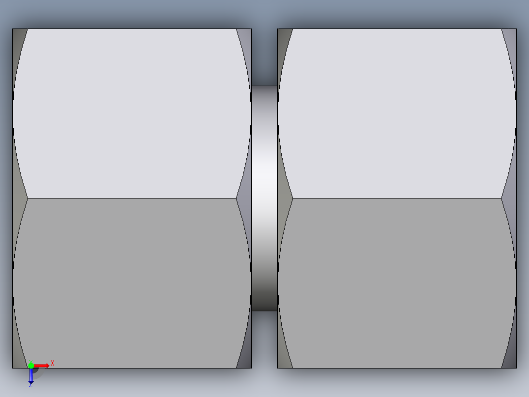 卡套式工业通用硬管接头EO_Swivel_union_GZ14SCF俯视图