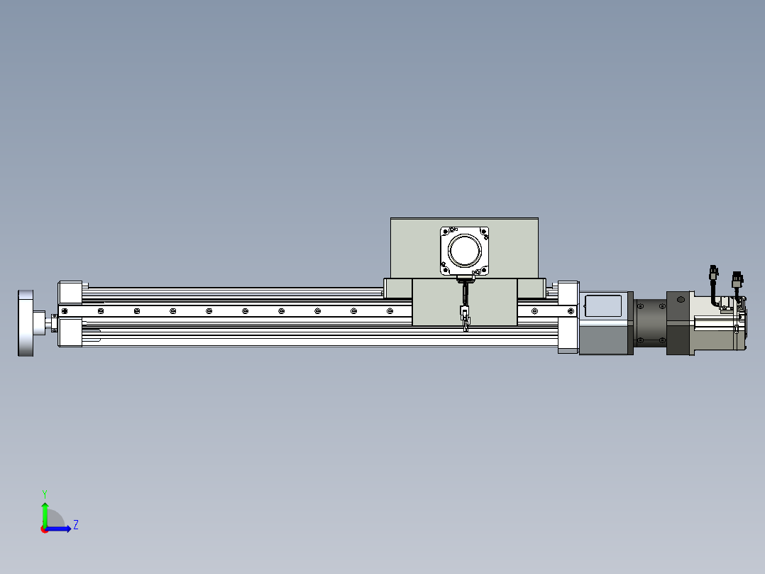 威洛博直线电机模组EB8ZR-L200-S480-RZP75B5K-ZP755K-MS3左视图
