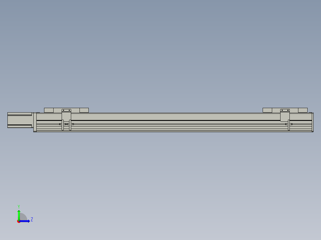 直线模组WG-LHC12-S800-M设计图纸左视图