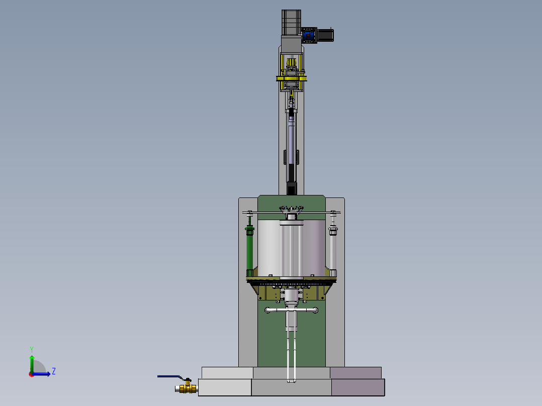 轴类零件加工用清洗设备左视图
