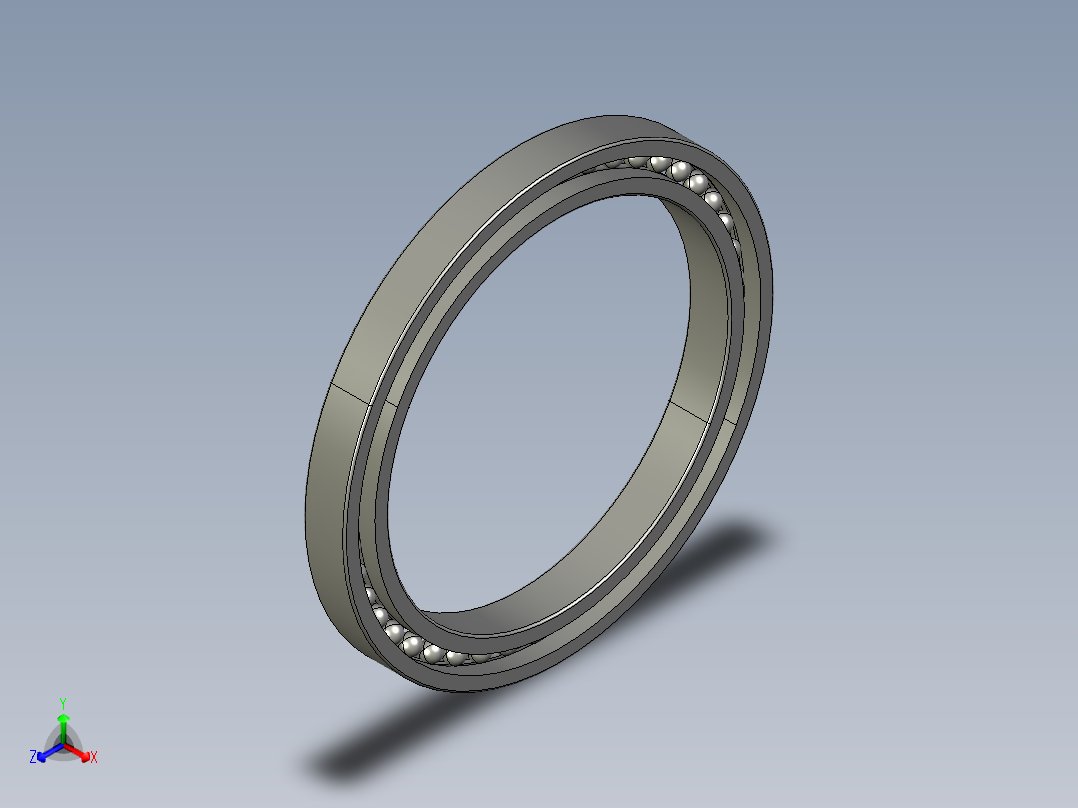 深沟球轴承61876正等轴测图