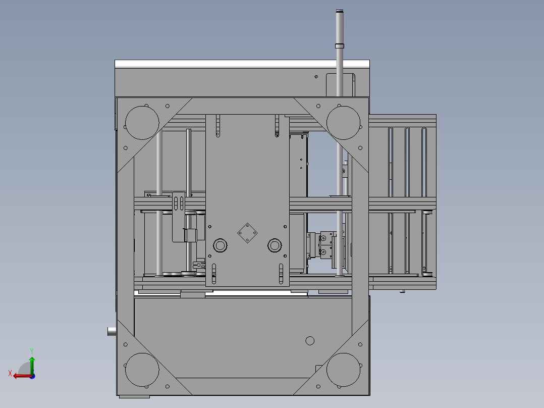 一台条码自动粘贴机后视图