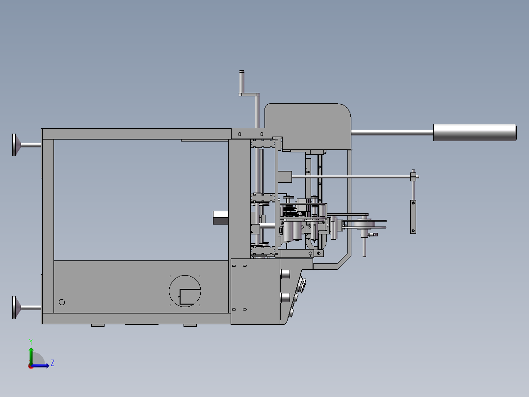 一台条码自动粘贴机左视图