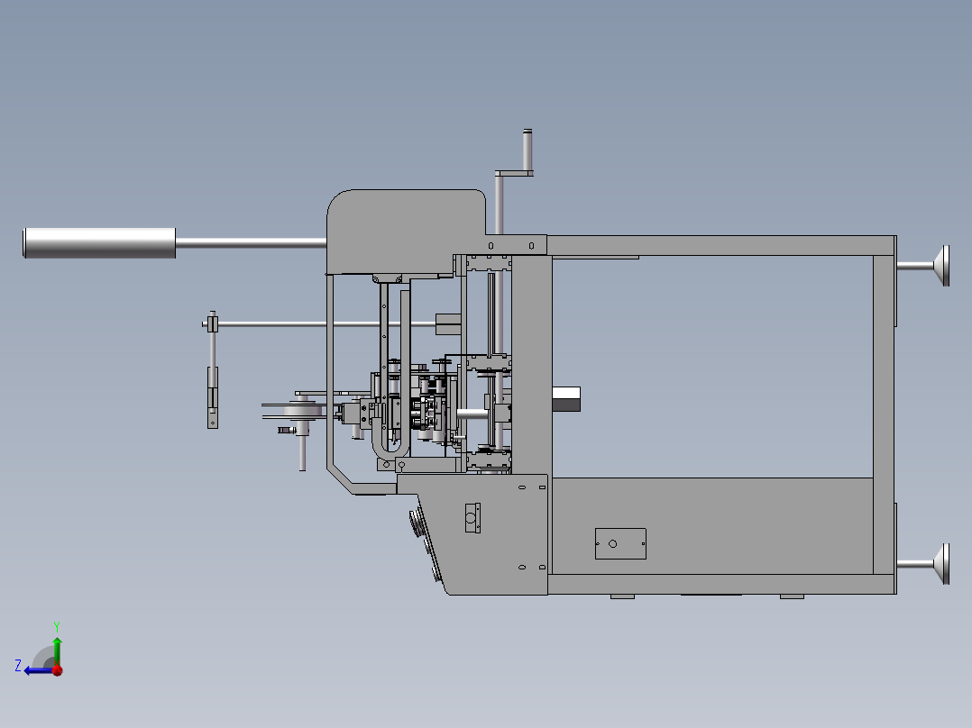 一台条码自动粘贴机右视图