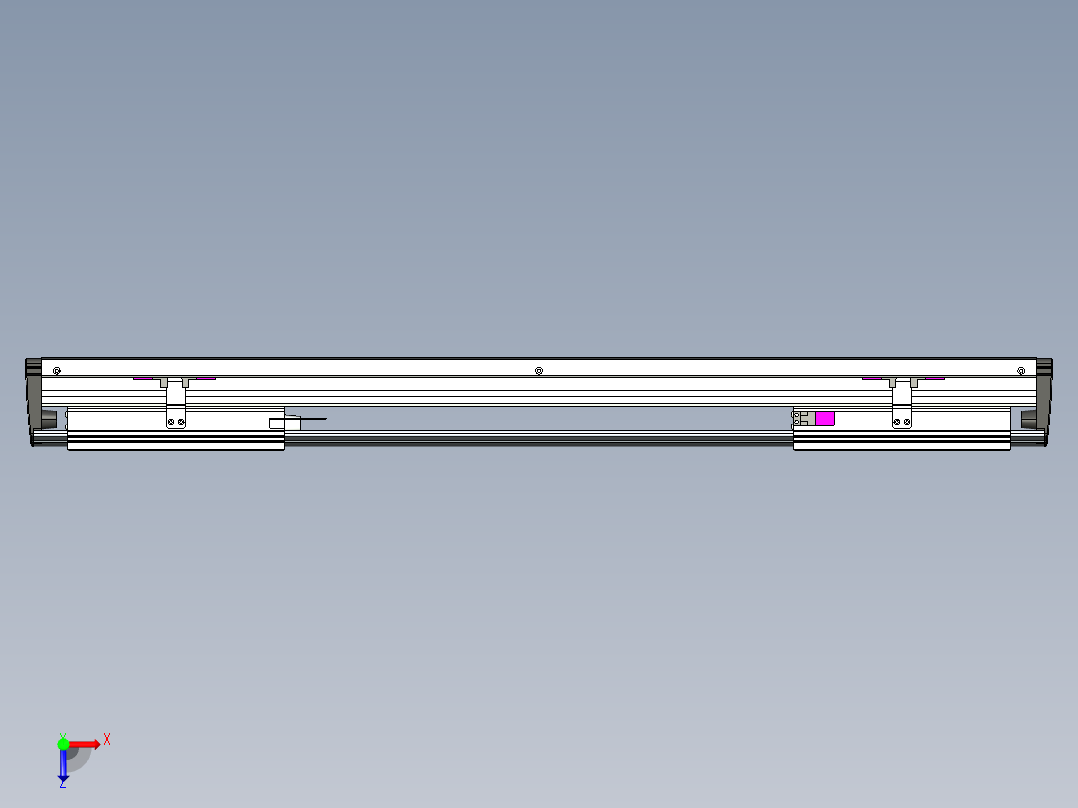 威洛博VL系列直线电机模组-2VL17E3-S450俯视图