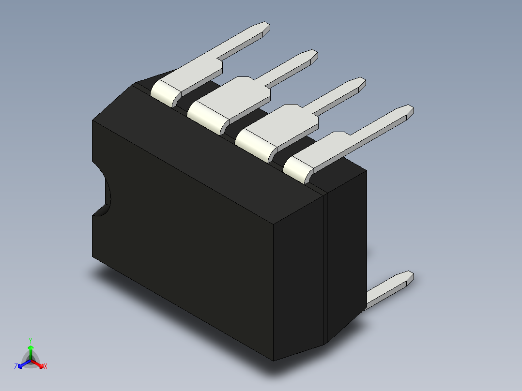 集成电路封装-MS-001BA正等轴测图