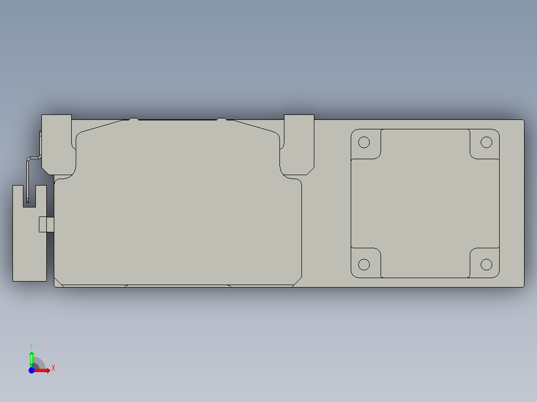 直线模组LHAT10-CA-S800-R-C3设计图纸前视图