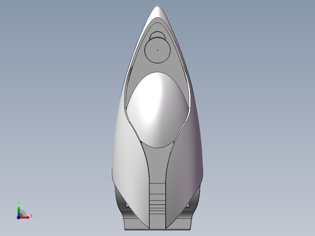 小船3D模型前视图