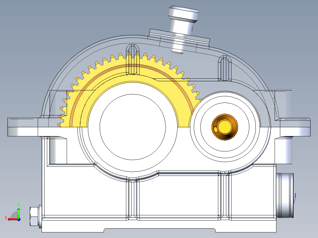 3D减速机-STP后视图